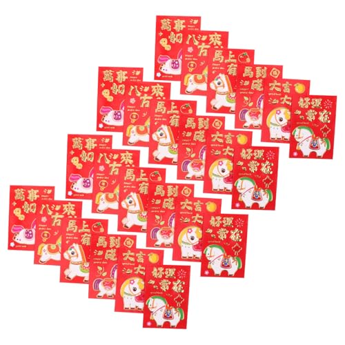 ZUNOXAZ 300 Stück Rote Glücksgeldumschläge Jahr Des Pferdes Kreative Chinesische Hong Bao Umschläge für Neujahr Festliche Cartoon Designs Robustes für Familie und Geschäft ZUNOXAZ 300 Stück Rote Glücksgeldumschläge Jahr Des Pferdes Kreative Chinesische Hong Bao Umschläge für Neujahr Festliche Cartoon Designs Robustes für Familie und Geschäft von ZUNOXAZ