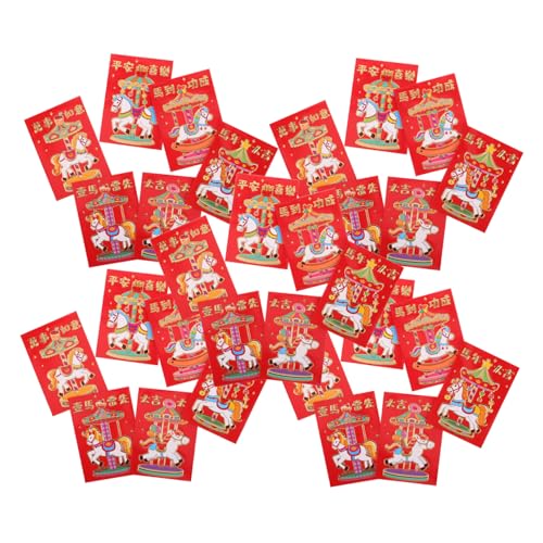 ZUNOXAZ 300 Stück Rote Umschläge Jahr Des Pferdes Kreative Hongbao Glücksgeldumschläge Cartoon Design für Frühlingsfest Neujahr Hochzeit Geburtstag Bulk Pack ZUNOXAZ 300 Stück Rote Umschläge Jahr Des Pferdes Kreative Hongbao Glücksgeldumschläge Cartoon Design für Frühlingsfest Neujahr Hochzeit Geburtstag Bulk Pack von ZUNOXAZ