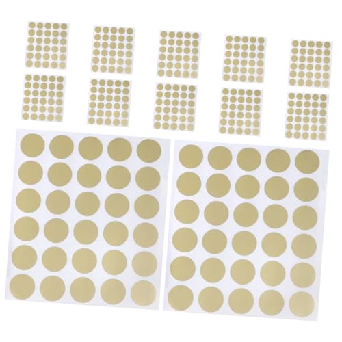 ZUNOXAZ 360 Stück Goldene Rubbellose Aufkleber Rund Selbstklebend für DIY Scratch Tickets Rubbellabels mit Metallischer Beschichtung für Spiele und Überraschungen von ZUNOXAZ