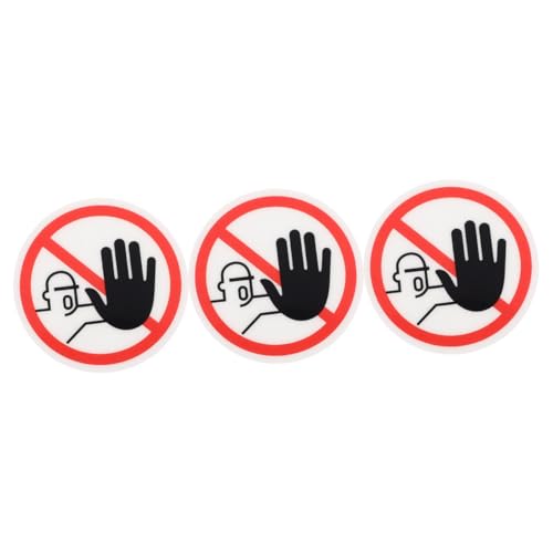 ZUNOXAZ 3Stücke No Touch Warnaufkleber Selbstklebende Sicherheitsschilder für Innen und Außen zur Unfallverhütung Einfache Anwendung Glatten Oberflächen ZUNOXAZ 3Stücke No Touch Warnaufkleber Selbstklebende Sicherheitsschilder für Innen und Außen zur Unfallverhütung Einfache Anwendung Glatten Oberflächen von ZUNOXAZ