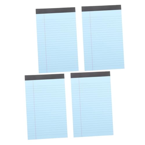 ZUNOXAZ 4 Stück Liniertes Notizbuch Tear Off Notepad für Büro und Schule Format Blau für Notizen und Erinnerungen von ZUNOXAZ