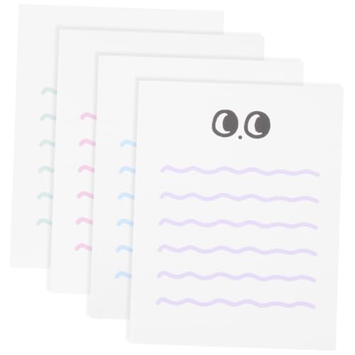ZUNOXAZ 4 Stück Notizblock Antihaft Memo Pad Blau und Grün für Schüler und Bürobedarf Planen Notieren und Organisieren von Gedanken von ZUNOXAZ
