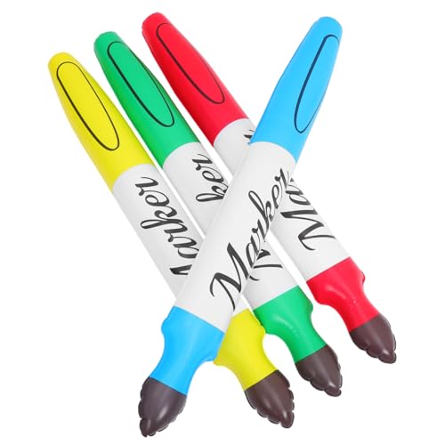 ZUNOXAZ 4 Stück Teiliges Aufblasbares Marker-set aus PVC Bunte Riesen-marker Stifte Sichere und Robuste Dekoration für Schule Geburtstag Foto Requisite und Partyspaß ZUNOXAZ 4 Stück Teiliges Aufblasbares Marker-set aus PVC Bunte Riesen-marker Stifte Sichere und Robuste Dekoration für Schule Geburtstag Foto Requisite und Partyspaß von ZUNOXAZ