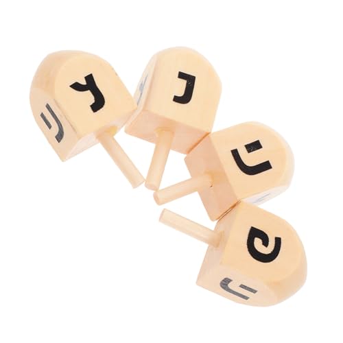 ZUNOXAZ 4 Stück Teiliges Hanukkah Holz Dreidel zum Bemalen Traditionelle Chanukka Dreidels aus Unbehandeltem Holz Partyspielzeug für Feiertage und Familienaktivitäten ZUNOXAZ 4 Stück Teiliges Hanukkah Holz Dreidel zum Bemalen Traditionelle Chanukka Dreidels aus Unbehandeltem Holz Partyspielzeug für Feiertage und Familienaktivitäten von ZUNOXAZ