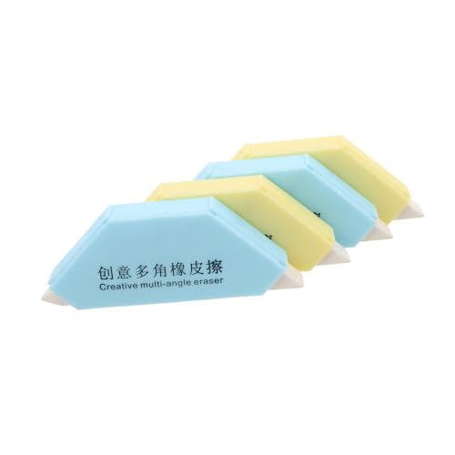 ZUNOXAZ 4 Stück Teiliges Knetradiergummi mit Minimalem Abrieb Ergonomisches Mehrwinkel Design Weiches Material für Saubere Skizzen für Künstler Schüler und Kreative Zeichenprojekte von ZUNOXAZ