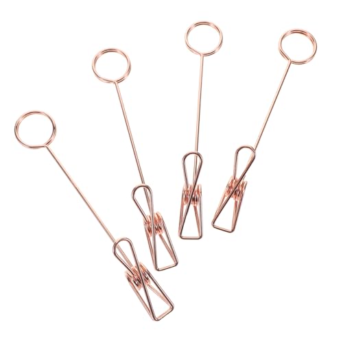 ZUNOXAZ 4 Stück Teiliges Metall Doppelkopf Clip Roségold Fotokartenhalter Notizklammer Memohalter für Tischdekorationen Hochzeit Party ZUNOXAZ 4 Stück Teiliges Metall Doppelkopf Clip Roségold Fotokartenhalter Notizklammer Memohalter für Tischdekorationen Hochzeit Party von ZUNOXAZ