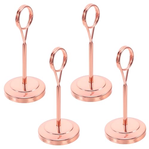ZUNOXAZ 4 Stück Teiliges Roségold Tischkartenhalter aus Spiegelndem Eleganter Kartenständer für Hotel Restaurant Bankett Stabile Halterung für Tischnummern und Sitzkarten ZUNOXAZ 4 Stück Teiliges Roségold Tischkartenhalter aus Spiegelndem Eleganter Kartenständer für Hotel Restaurant Bankett Stabile Halterung für Tischnummern und Sitzkarten von ZUNOXAZ
