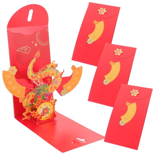 ZUNOXAZ 4 Stück Teiliges Rote Umschläge Jahr Des Drachen Papier Geldumschläge Chinesisches Neujahrsdekorationen Festliche Taschen für Frühlingsfest und Geschenke ZUNOXAZ 4 Stück Teiliges Rote Umschläge Jahr Des Drachen Papier Geldumschläge Chinesisches Neujahrsdekorationen Festliche Taschen für Frühlingsfest und Geschenke von ZUNOXAZ