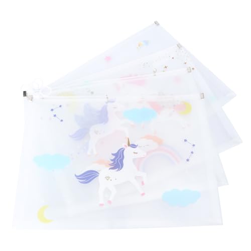 ZUNOXAZ 4 Stück Teiliges Transparente Multifunktionale Dokumententaschen mit Reißverschluss Verschleißfest Kunststoff Organizer für Schüler Büro und Reise Niedliches Cartoon design ZUNOXAZ 4 Stück Teiliges Transparente Multifunktionale Dokumententaschen mit Reißverschluss Verschleißfest Kunststoff Organizer für Schüler Büro und Reise Niedliches Cartoon design von ZUNOXAZ