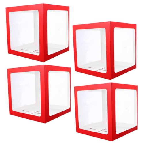 ZUNOXAZ 4 Stück Transparente Ballonboxen Quadratische Geschenkboxen für Hochzeit Geburtstag Babyparty Deko Stapelbar Praktische Partydeko Fotohintergrund Engagement Zubehör ZUNOXAZ 4 Stück Transparente Ballonboxen Quadratische Geschenkboxen für Hochzeit Geburtstag Babyparty Deko Stapelbar Praktische Partydeko Fotohintergrund Engagement Zubehör von ZUNOXAZ