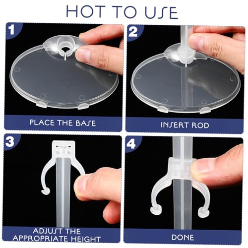 ZUNOXAZ 4 Stück Transparente Puppenständer mit Breiter Basis Verstellbare Taillenklammer Stabile Halterung für Puppen und Actionfiguren Einfacher Aufbau zur Sicheren Präsentation und von ZUNOXAZ