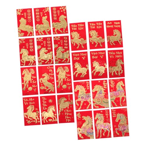 ZUNOXAZ 48 Stück Rote Umschläge Pferdejahr Vietnamesische Glücksumschläge mit Tierkreiszeichen für Frühlingsfest Geldgeschenke Traditionelles Lunar Year ZUNOXAZ 48 Stück Rote Umschläge Pferdejahr Vietnamesische Glücksumschläge mit Tierkreiszeichen für Frühlingsfest Geldgeschenke Traditionelles Lunar Year von ZUNOXAZ