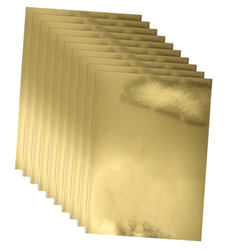 ZUNOXAZ 5 Packungen Pack Spiegelkarton Gold Metallic Papier für DIY Basteln Kinderhandwerk Kreatives Scrapbooking Blanko Bastelpapier für Grußkarten von ZUNOXAZ