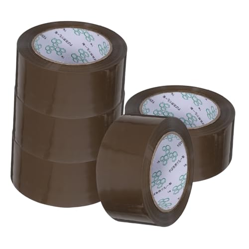 ZUNOXAZ 5 Rollen Starkes Packband Braunes Klebeband mit Hoher Klebkraft für Versand Umzug Industrie Büro und Haushalt Vielseitiges Verpackungsband für Sicheres Abdichten ZUNOXAZ 5 Rollen Starkes Packband Braunes Klebeband mit Hoher Klebkraft für Versand Umzug Industrie Büro und Haushalt Vielseitiges Verpackungsband für Sicheres Abdichten von ZUNOXAZ
