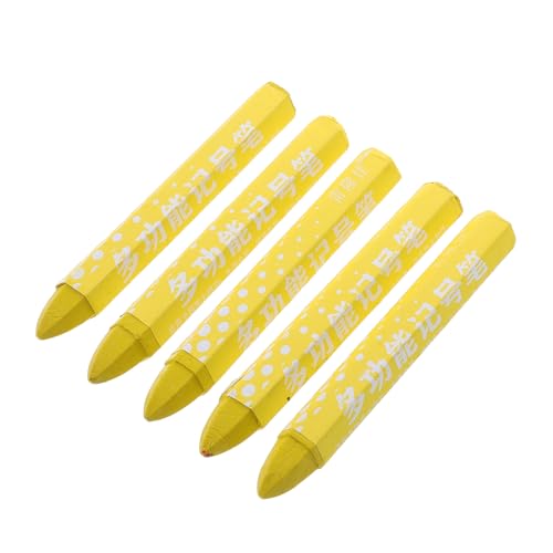 ZUNOXAZ 5 Stck. Reifenmarkierung Buntstifte aus Tonpapier gelbe Buntstifte brennender Filzstift Halter für Stiftmarker Reifenlackstift Markierstift zum Brennen von Holz Pinselmarker Wachs von ZUNOXAZ