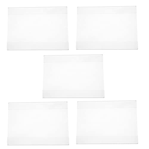 ZUNOXAZ 5 Stück Acryl Preisschilder Aufsteller Transparent Preisdisplay Halter für Supermarkt Büro Laden Stabil Platzsparend für Produktinformationen und Preisauszeichnungen von ZUNOXAZ