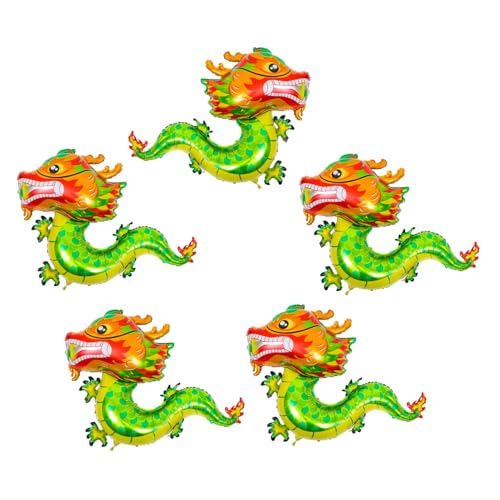 ZUNOXAZ 5 Stück Aluminiumfolie Drachen Luftballons für Chinesisches Neujahrsfest Partydeko Grün Langlebig Reißfest Geeignet für Wand Fenster Dekoration ZUNOXAZ 5 Stück Aluminiumfolie Drachen Luftballons für Chinesisches Neujahrsfest Partydeko Grün Langlebig Reißfest Geeignet für Wand Fenster Dekoration von ZUNOXAZ