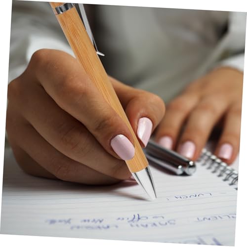 ZUNOXAZ 5 Stück Bambus Kugelschreiber Mine Druckkugelschreiber Business Schreibgerät Ergonomisch Komfortabel für Büro Schule ZUNOXAZ 5 Stück Bambus Kugelschreiber Mine Druckkugelschreiber Business Schreibgerät Ergonomisch Komfortabel für Büro Schule von ZUNOXAZ