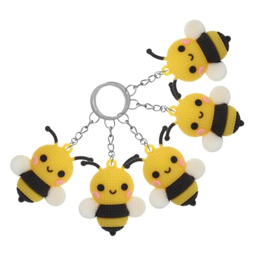 ZUNOXAZ 5 Stück Cartoon biene Schlüsselanhänger PVC Metall Anhänger Süßer Hängender Schlüsselring Taschenanhänger Geschenk Party Deko ZUNOXAZ 5 Stück Cartoon biene Schlüsselanhänger PVC Metall Anhänger Süßer Hängender Schlüsselring Taschenanhänger Geschenk Party Deko von ZUNOXAZ