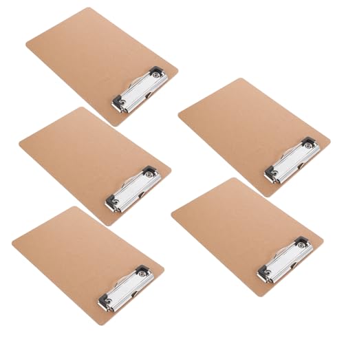 ZUNOXAZ 5 Stück Klemmbrettplatten Pads Klemmbrett Multifunktions Dünne Faltbare Abdeckung Schreiben Aluminium Basic Organisieren Professionell Unterstützt Horizontale von ZUNOXAZ