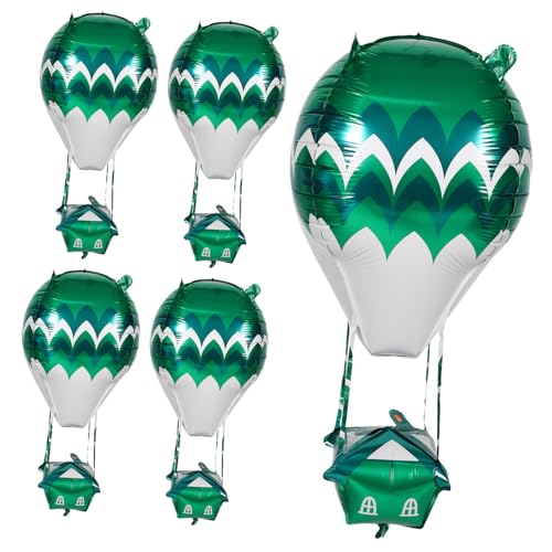 ZUNOXAZ 5 Stück Teiliges Heißluftballon Folienballons Langlebig und Wiederverwendbar Einfache Befüllung Farbenfrohes Design Vielseitige Partydeko für Geburtstag Hochzeit und Indoor Outdoor von ZUNOXAZ