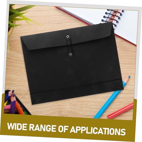 ZUNOXAZ 5 Stück Teiliges Kraftpapier Dokumententaschen Schwarz Robuste Vintage Umschläge mit Großzügigem Fassungsvermögen Vielseitig für Büro Meetings und Geschäftsreisen String Closure ZUNOXAZ 5 Stück Teiliges Kraftpapier Dokumententaschen Schwarz Robuste Vintage Umschläge mit Großzügigem Fassungsvermögen Vielseitig für Büro Meetings und Geschäftsreisen String Closure von ZUNOXAZ