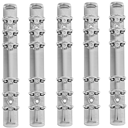 ZUNOXAZ 5 Stück Teiliges Ringbuch Ring Binder Mechanismus aus Rostfreiem Flexibel Erweiterbar Sicherer Halt für Lose Langlebig für Notizbuch und Planer DIY von ZUNOXAZ
