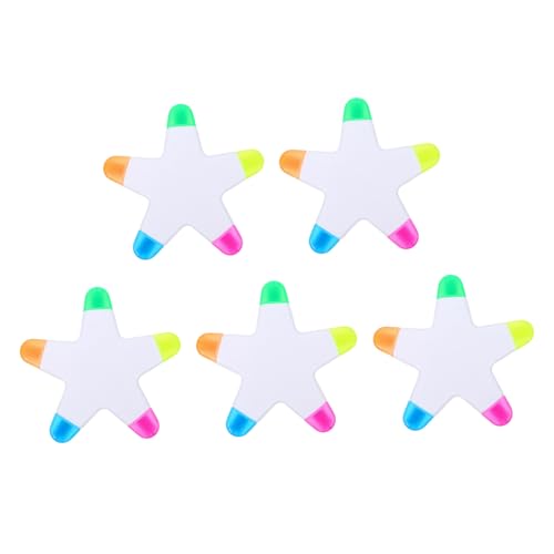 ZUNOXAZ 5 Stück Teiliges Sternförmige Textmarker Bunte Fluoreszierende Marker Pen Schreibwaren für Schule Büro Notizen und Kreatives Gestalten ZUNOXAZ 5 Stück Teiliges Sternförmige Textmarker Bunte Fluoreszierende Marker Pen Schreibwaren für Schule Büro Notizen und Kreatives Gestalten von ZUNOXAZ