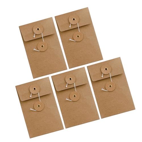 ZUNOXAZ 5 Stück Teiliges Vintage Kraftpapier Umschläge mit Schnurgebundener Verschluss Quadratisch Kleine Briefumschläge für Dokumentenorganisation Beschreibbare Oberfläche Sicherer Halt ZUNOXAZ 5 Stück Teiliges Vintage Kraftpapier Umschläge mit Schnurgebundener Verschluss Quadratisch Kleine Briefumschläge für Dokumentenorganisation Beschreibbare Oberfläche Sicherer Halt von ZUNOXAZ