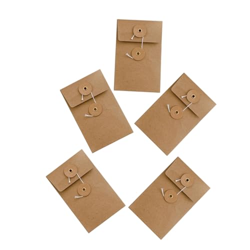 ZUNOXAZ 5 Stück Vintage Kraftpapier Umschläge mit Bandverschluss Teiliges Kleine Quadratische Umschläge Vielseitige Aufbewahrung für Karten Dokumente Fotos Beschreibbar für Büro und ZUNOXAZ 5 Stück Vintage Kraftpapier Umschläge mit Bandverschluss Teiliges Kleine Quadratische Umschläge Vielseitige Aufbewahrung für Karten Dokumente Fotos Beschreibbar für Büro und von ZUNOXAZ