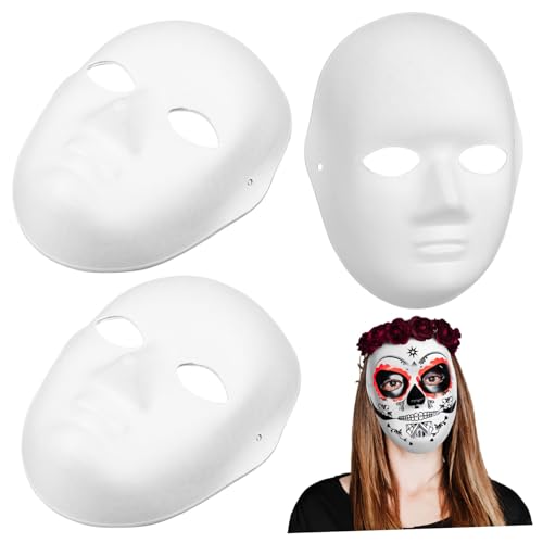 ZUNOXAZ 5 Weiße DIY Papiermasken für Frauen Blanko Pappmaché Masken für Maskenball Halloween und Kostümgestaltung Glatte Oberfläche Vielseitig für Kreative Dekoration ZUNOXAZ 5 Weiße DIY Papiermasken für Frauen Blanko Pappmaché Masken für Maskenball Halloween und Kostümgestaltung Glatte Oberfläche Vielseitig für Kreative Dekoration von ZUNOXAZ