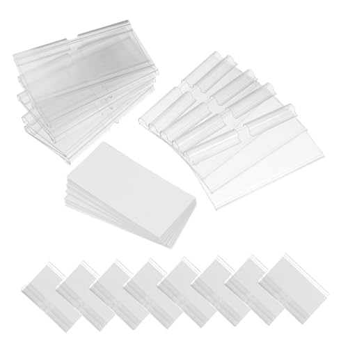 ZUNOXAZ 50 Satz Transparente PVC Etikettenhalter für Drahtregale Doppelter Schnappverschluss Sichere Befestigung für Preisschilder und Produktinformationen im Einzelhandel Klar Langlebig ZUNOXAZ 50 Satz Transparente PVC Etikettenhalter für Drahtregale Doppelter Schnappverschluss Sichere Befestigung für Preisschilder und Produktinformationen im Einzelhandel Klar Langlebig von ZUNOXAZ