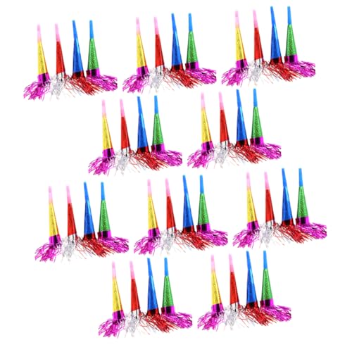 ZUNOXAZ 50 Stück Fringed Noise Maker Geburtstagsfeier Tröten Party Zubehör für Lustige für Feste Geburtstagsfeiern Weihnachten und Mehr von ZUNOXAZ
