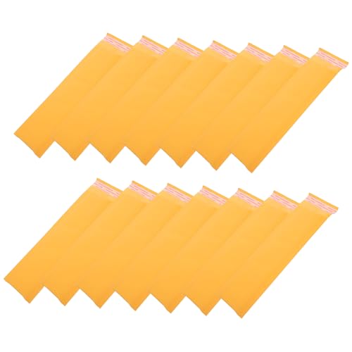 ZUNOXAZ 50 Stück Gelbe Luftpolster Versandtaschen Selbstklebend Robuste Kraftpapier Bubble Envelopes Für Verpackung Versand Aufbewahrung Von Schmuck Kosmetik Und Kleinwaren von ZUNOXAZ