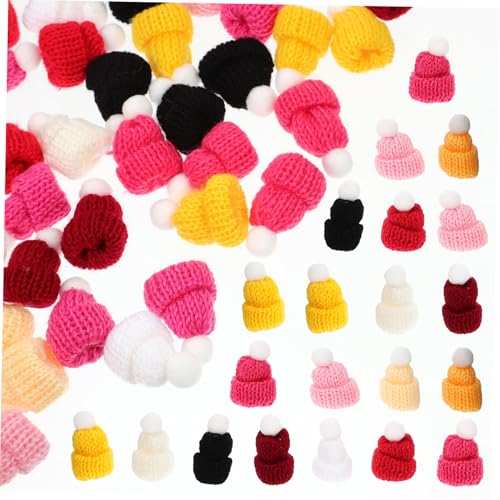 ZUNOXAZ 50 Stück Mini Strickmützen Bunte Kleine Handgefertigte Puppenhüte Weihnachtsmützen Zum Basteln Und Dekorieren Für Miniaturhäuser Partygeschenke ZUNOXAZ 50 Stück Mini Strickmützen Bunte Kleine Handgefertigte Puppenhüte Weihnachtsmützen Zum Basteln Und Dekorieren Für Miniaturhäuser Partygeschenke von ZUNOXAZ