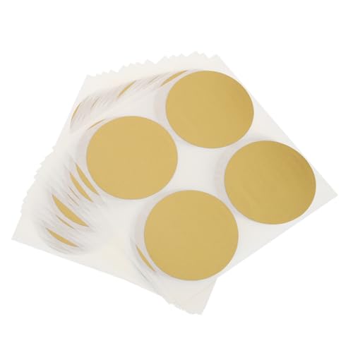 ZUNOXAZ 50 Stück Runde Scratch Off Sticker Goldfarbene DIY Rubbelkarten zum Selbermachen für Überraschung Partyspiele Hochzeit Shower Langlebige Leicht Abziehbare Aufkleber von ZUNOXAZ