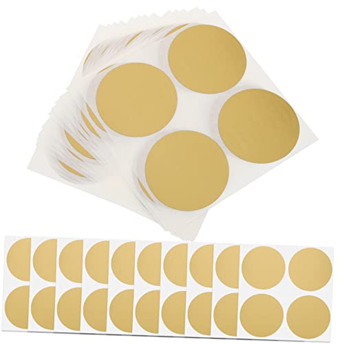 ZUNOXAZ 50 Stück Scratch Off Sticker Rund Selbstklebend Goldfarbene DIY Rubbellose Aufkleber für Geburtstag Hochzeit Party Einfach zu Bekleben Münze Freirubbeln Interaktives von ZUNOXAZ
