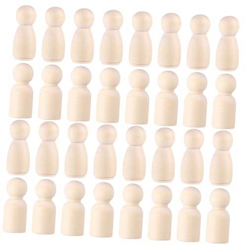 ZUNOXAZ 50 Stück Teiliges Kleine Holzfiguren zum Bemalen Naturbelassene DIY Holzpuppen Unvollendete Peg Dolls für Kreative Bastelprojekte für Dekoration und Geschenkideen ZUNOXAZ 50 Stück Teiliges Kleine Holzfiguren zum Bemalen Naturbelassene DIY Holzpuppen Unvollendete Peg Dolls für Kreative Bastelprojekte für Dekoration und Geschenkideen von ZUNOXAZ