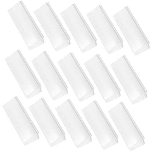 ZUNOXAZ 50 Stück Transparente Kunststoff Drahtetikettenhalter Flexibel Wiederverwendbar für Regale Drahtregal Clips Vielseitig für Lager Büro und Einzelhandel mit Weißen Einlegern ZUNOXAZ 50 Stück Transparente Kunststoff Drahtetikettenhalter Flexibel Wiederverwendbar für Regale Drahtregal Clips Vielseitig für Lager Büro und Einzelhandel mit Weißen Einlegern von ZUNOXAZ