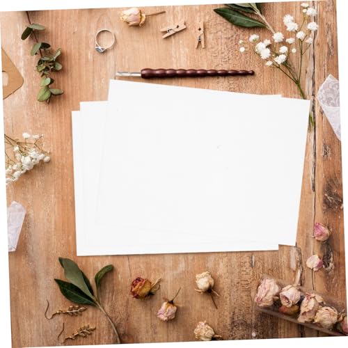 ZUNOXAZ 50 Stück Weiße Kartonpapier M² Dickes Bastelpapier für DIY Karten Scrapbooking Geburtstags und Hochzeitsgrüße Druckbar Vielseitig Einsetzbar für Büro Schule Zuhause von ZUNOXAZ