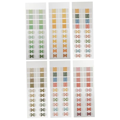 ZUNOXAZ 6 Blätter Bunte Selbstklebende Index Tabs Beschreibbare Haftnotizen Multifunktionale Seitenmarker für Bücher Dokumente Ordner Büro Studium Leicht zu Kleben Organisieren von ZUNOXAZ