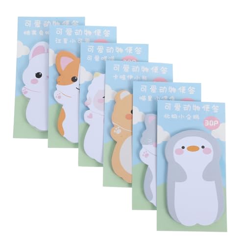 ZUNOXAZ 6 Sätze Teiliges Selbstklebender Cartoon Haftnotizen Kleine Memo Pads für To Do Listen Schüler Büro Praktische Tragbare Notizblöcke mit Tierischen Motiven ZUNOXAZ 6 Sätze Teiliges Selbstklebender Cartoon Haftnotizen Kleine Memo Pads für To Do Listen Schüler Büro Praktische Tragbare Notizblöcke mit Tierischen Motiven von ZUNOXAZ