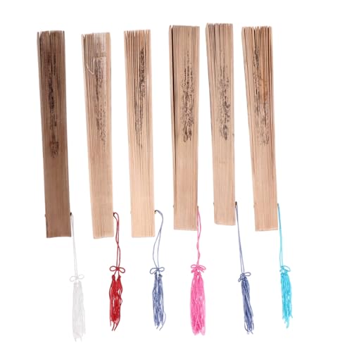 ZUNOXAZ 6 Stück Faltbare Holzfans im Chinesischen Stil Teiliges mit Dekorativem Design für Hochzeiten und Tanzaufführungen Leichter und Eleganter Handfächer mit Quaste als ZUNOXAZ 6 Stück Faltbare Holzfans im Chinesischen Stil Teiliges mit Dekorativem Design für Hochzeiten und Tanzaufführungen Leichter und Eleganter Handfächer mit Quaste als von ZUNOXAZ