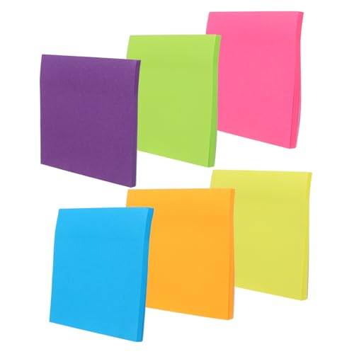 ZUNOXAZ 6 Stück Fluoreszierende Haftnotizen Bunte Klebezettel mit Glatter Schreibfläche Multifunktionale Notizzettel für Schule Büro Zuhause für Schüler Lehrer und Büroangestellte ZUNOXAZ 6 Stück Fluoreszierende Haftnotizen Bunte Klebezettel mit Glatter Schreibfläche Multifunktionale Notizzettel für Schule Büro Zuhause für Schüler Lehrer und Büroangestellte von ZUNOXAZ