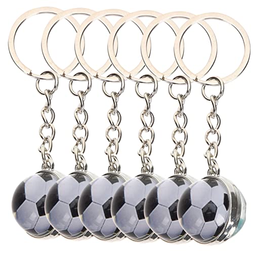 ZUNOXAZ 6 Stück Fußball Schlüsselanhänger Fußballschlüsselkette Fußball-Schlüsselanhänger für Jungen Name für fußballer fußball geschenkideen kreative Schlüsselanhänger Legierung von ZUNOXAZ
