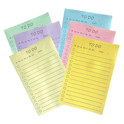 ZUNOXAZ 6 Stück Haftnotizen Pastellfarben Selbstklebende Abreißbare Notizblöcke für Büro Schule und Zuhause Praktische Wiederverwendbare Memo Sticker für Notizen und Organisation von ZUNOXAZ