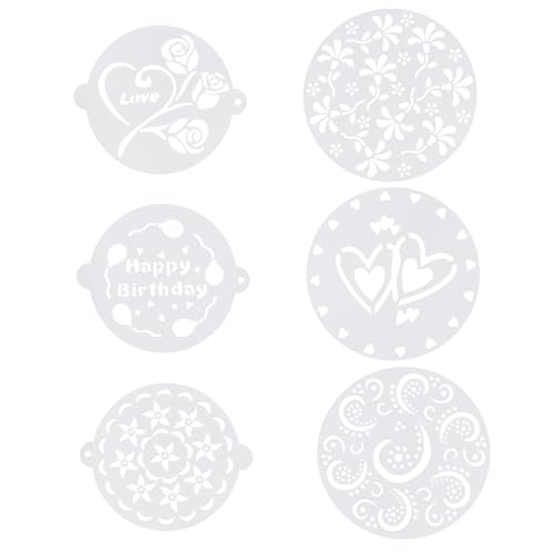 ZUNOXAZ 6 Stück Kunststoff Torten Schablonen für Kuchen Dekoration Backschablonen mit Vielfältigen Mustern für Puderzucker Airbrush Mousse Cupcake Geburtstag DIY Backen ZUNOXAZ 6 Stück Kunststoff Torten Schablonen für Kuchen Dekoration Backschablonen mit Vielfältigen Mustern für Puderzucker Airbrush Mousse Cupcake Geburtstag DIY Backen von ZUNOXAZ