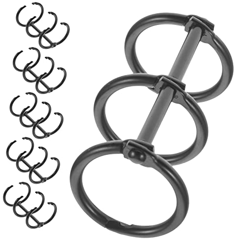 ZUNOXAZ 6 Stück Metall Binder Ringe Ringbuch Ringe für Lose für Schule Büro und Kreative Projekte Schwarz von ZUNOXAZ