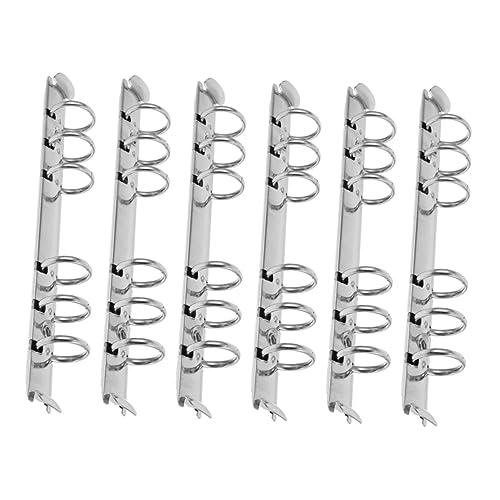 ZUNOXAZ 6 Stück Metall Ringbuchringe für DIY Projekte Flexible Binder Clips für Büro Schule Zuhause Leicht und Praktisch für Lose und Notizen von ZUNOXAZ