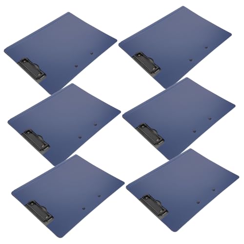 ZUNOXAZ 6 Stück Multifunktionale Klemmbretter mit Doppelclip Stabiles Schreibbrett und Dokumentenhalter Leichter Organizer für Büro Schule und Mobiles Arbeiten Dunkelblau ZUNOXAZ 6 Stück Multifunktionale Klemmbretter mit Doppelclip Stabiles Schreibbrett und Dokumentenhalter Leichter Organizer für Büro Schule und Mobiles Arbeiten Dunkelblau von ZUNOXAZ
